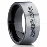 Iron Maiden Ring, Iron Maiden Wedding Band, Iron Maiden Wedding Ring, Heavy Metal Jewelry