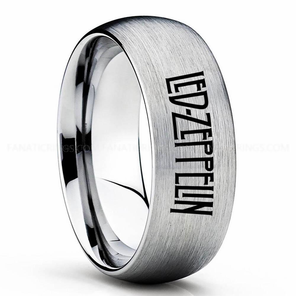 Led Zeppelin Silver 2 Led Zeppelin Ring, Led Zeppelin Wedding Band, Led Zeppelin Wedding Ring, Led Zeppelin Jewelry - Image 1