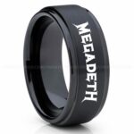 Megadeath Ring, Megadeath Wedding Band, Megadeath Wedding Ring, Heavy Metal Jewelry