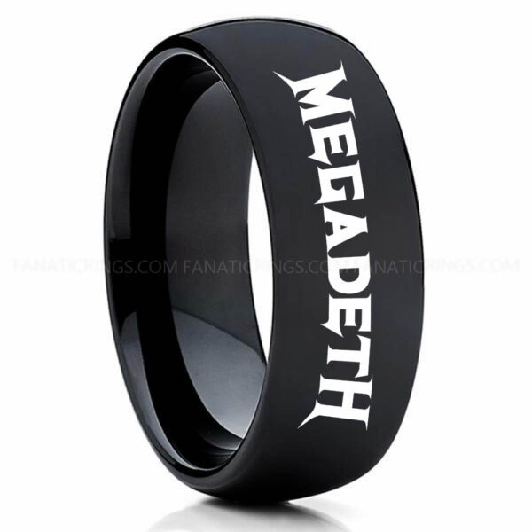 Megadeath Ring, Megadeath Wedding Band, Megadeath Wedding Ring, Heavy Metal Jewelry