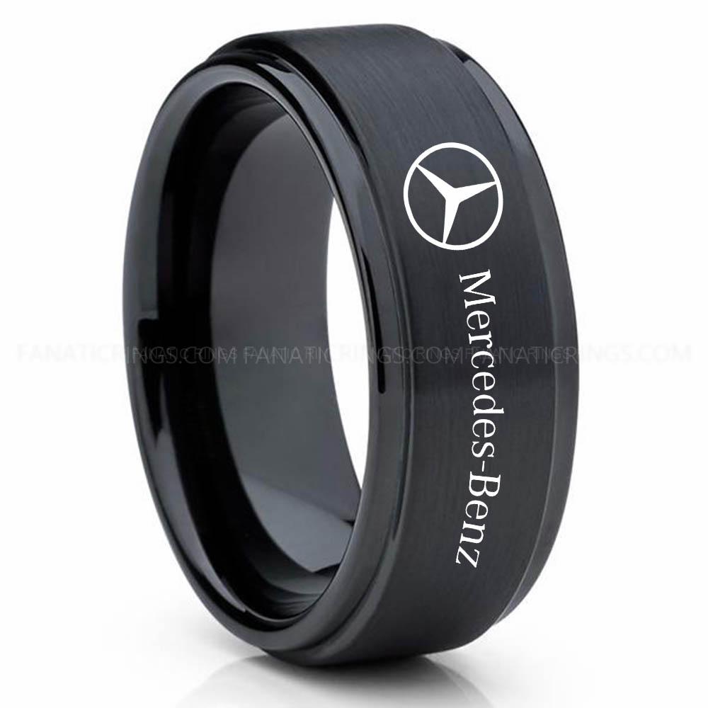 Mercedes Black 3 Mercedes Ring, Mercedes Benz Wedding Ring, Mercedes Benz Wedding Ring, Mercedes Jewelry - Image 1