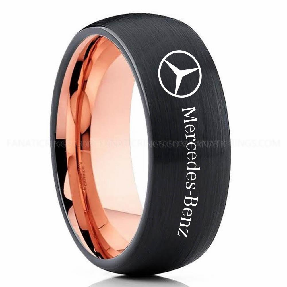 Mercedes Black Pink Mercedes Ring, Mercedes Benz Wedding Ring, Mercedes Benz Wedding Ring, Mercedes Jewelry - Image 1