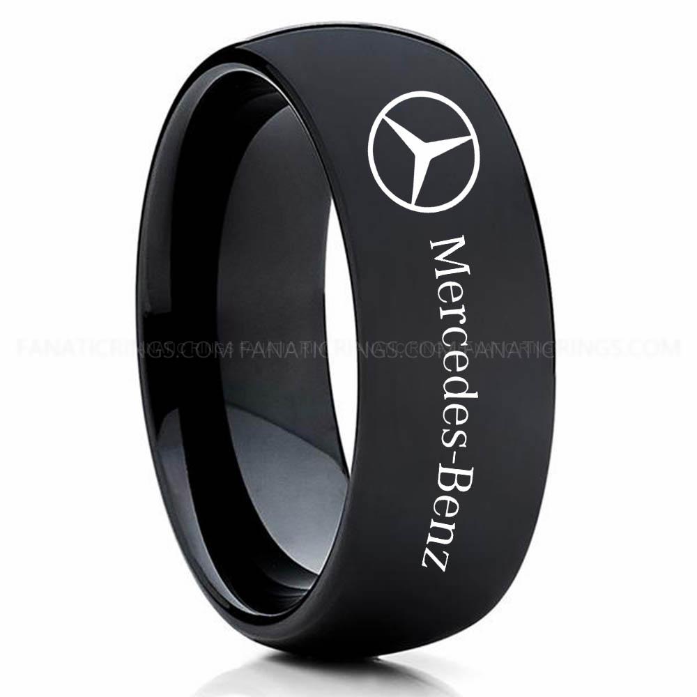 Mercedes Black Mercedes Ring, Mercedes Benz Wedding Ring, Mercedes Benz Wedding Ring, Mercedes Jewelry - Image 1