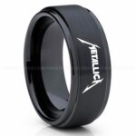 Metallica Ring, Metallica Wedding Band, Metallica Wedding Ring, Metallica Jewelry