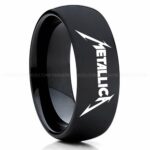 Metallica Ring, Metallica Wedding Band, Metallica Wedding Ring, Metallica Jewelry