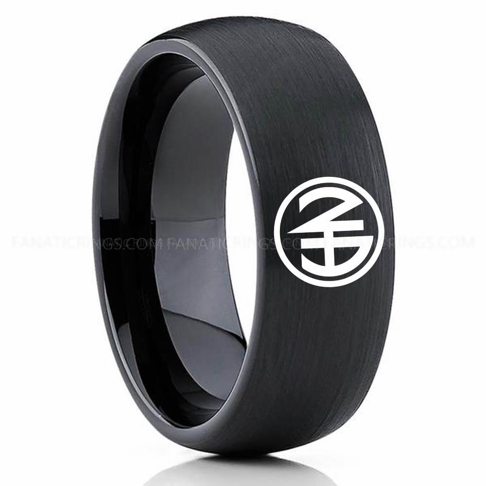 NASA 1 Black 4 Narcotics Anonymous Ring, Narcotics Anonymous Wedding Band, Narcotics Anonymous Wedding Ring, Narcotics Anonymous Jewelry - Image 1