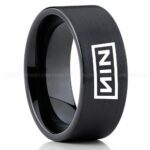 Nine Inch Nails Ring, Nine Inch Nails Wedding Band, Nine Inch Nails Wedding Ring, Nine Inch Nails Jewelry