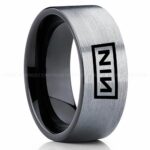Nine Inch Nails Ring, Nine Inch Nails Wedding Band, Nine Inch Nails Wedding Ring, Nine Inch Nails Jewelry