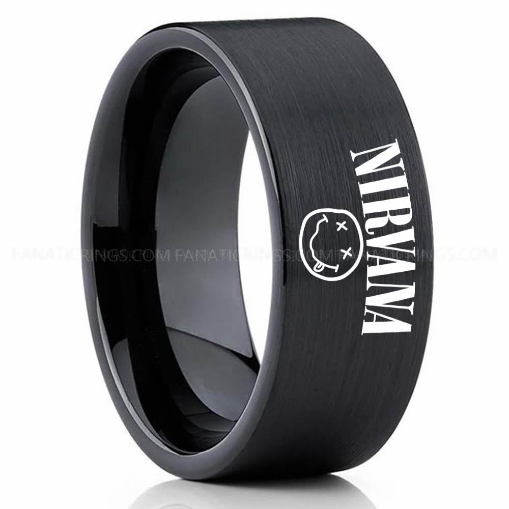 Nirvana Black 2 Nirvana Ring, Nirvana Wedding Band, Nirvana Wedding Ring, Nirvana Jewelry - Image 1