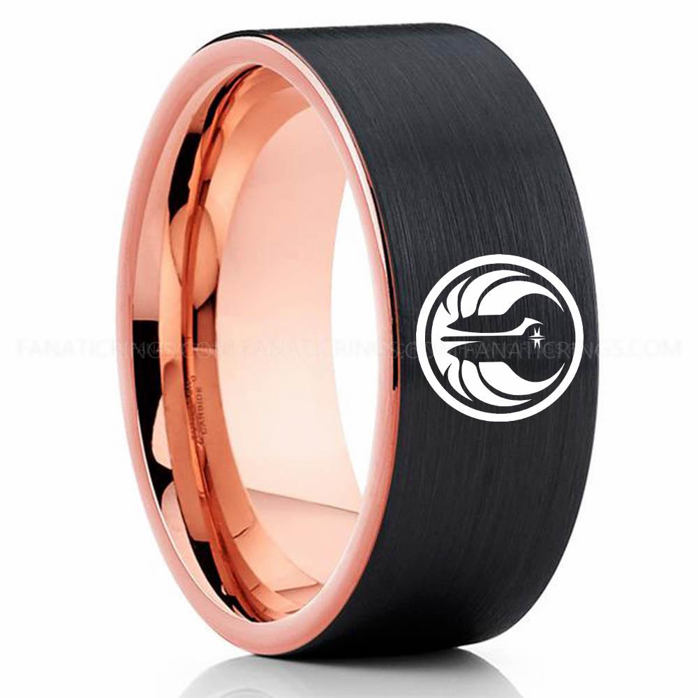 Old Galactic Black Pink (1) Old Republic Ring, Old Republic Wedding Band, Old Republic Wedding Ring, Old Republic Jewelry - Image 1