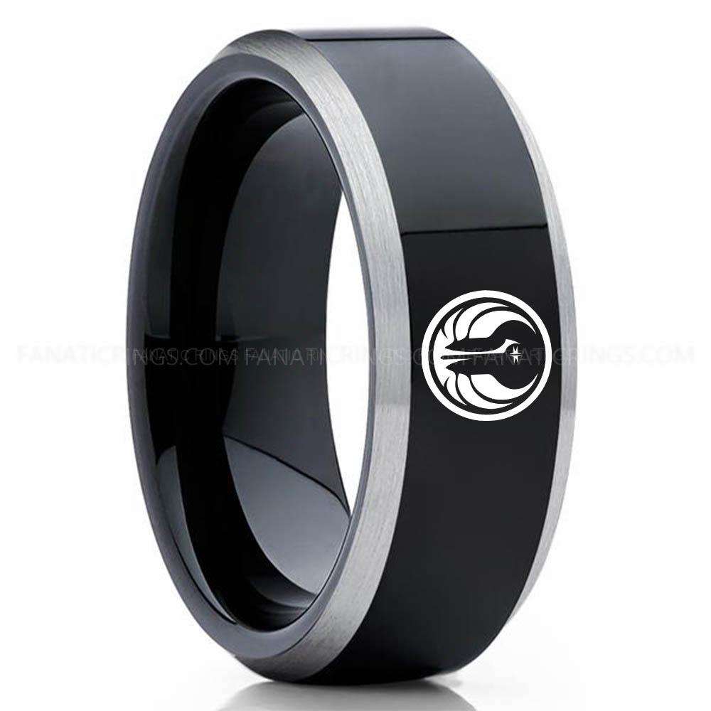 Old Galactic Black Silver (1) Old Republic Ring, Old Republic Wedding Band, Old Republic Wedding Ring, Old Republic Jewelry - Image 1