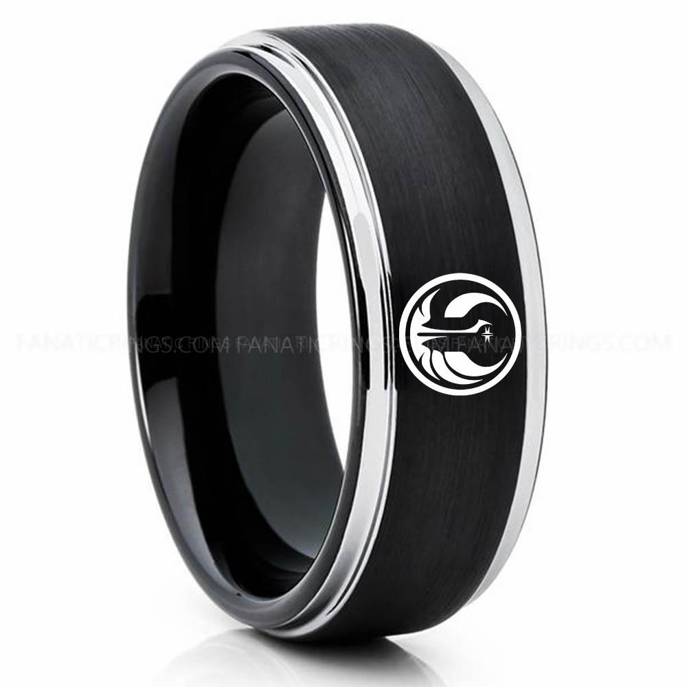 Old Galactic Black Silver (2) (1) Old Republic Ring, Old Republic Wedding Band, Old Republic Wedding Ring, Old Republic Jewelry - Image 1