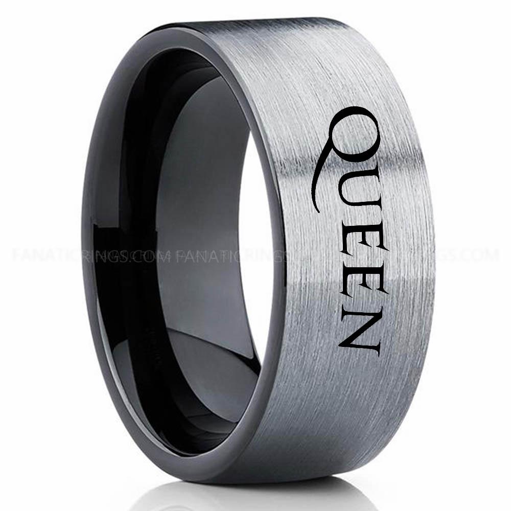 Queen Silver Queen Ring, Queen Wedding Band, Queen Wedding Ring, Rock and Roll Jewelry - Image 1