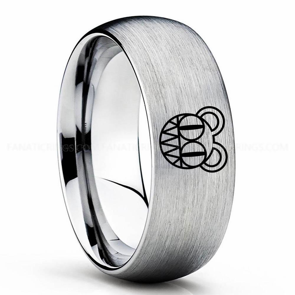 Radiohead Silver 2 Radiohead Ring, Radiohead Wedding Band, Radiohead Wedding Ring, Radiohead Jewelry - Image 1