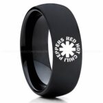 Red Hot Chili Peppers Ring, Red Hot Chili Peppers Wedding Band, Red Hot Chili Peppers Wedding Ring, Red Hot Chili Peppers Jewelry