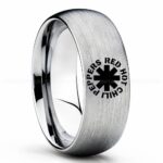 Red Hot Chili Peppers Ring, Red Hot Chili Peppers Wedding Band, Red Hot Chili Peppers Wedding Ring, Red Hot Chili Peppers Jewelry