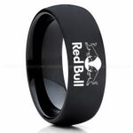 Red Bull Ring, Red Bull Wedding Band, Red Bull Wedding Ring, Red Bull Jewelry