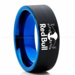 Red Bull Ring, Red Bull Wedding Band, Red Bull Wedding Ring, Red Bull Jewelry