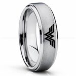 Wonder Woman Ring, Wonder Woman Wedding Ring, Wonder Woman Wedding Band, Silver Wedding Ring, Wonder Woman Jewelry