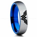 Wonder Woman Ring, Wonder Woman Wedding Ring, Wonder Woman Wedding Band, Silver Wedding Ring, Wonder Woman Jewelry