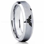 Wonder Woman Ring, Wonder Woman Wedding Ring, Wonder Woman Wedding Band, Silver Wedding Ring, Wonder Woman Jewelry