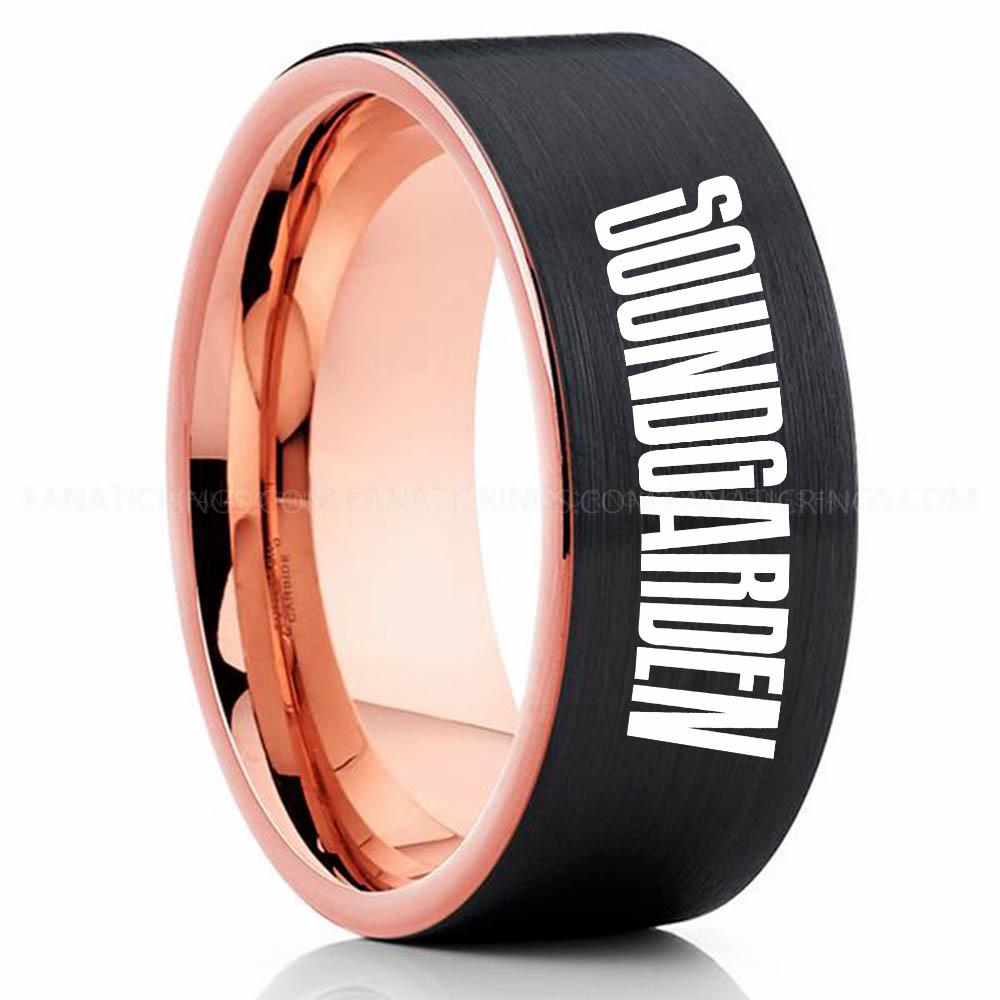 Soundgarden Black Pink Soundgarden Ring, Soundgarden Wedding Band, Soundgarden Wedding Ring, Soundgarden Jewelry - Image 1