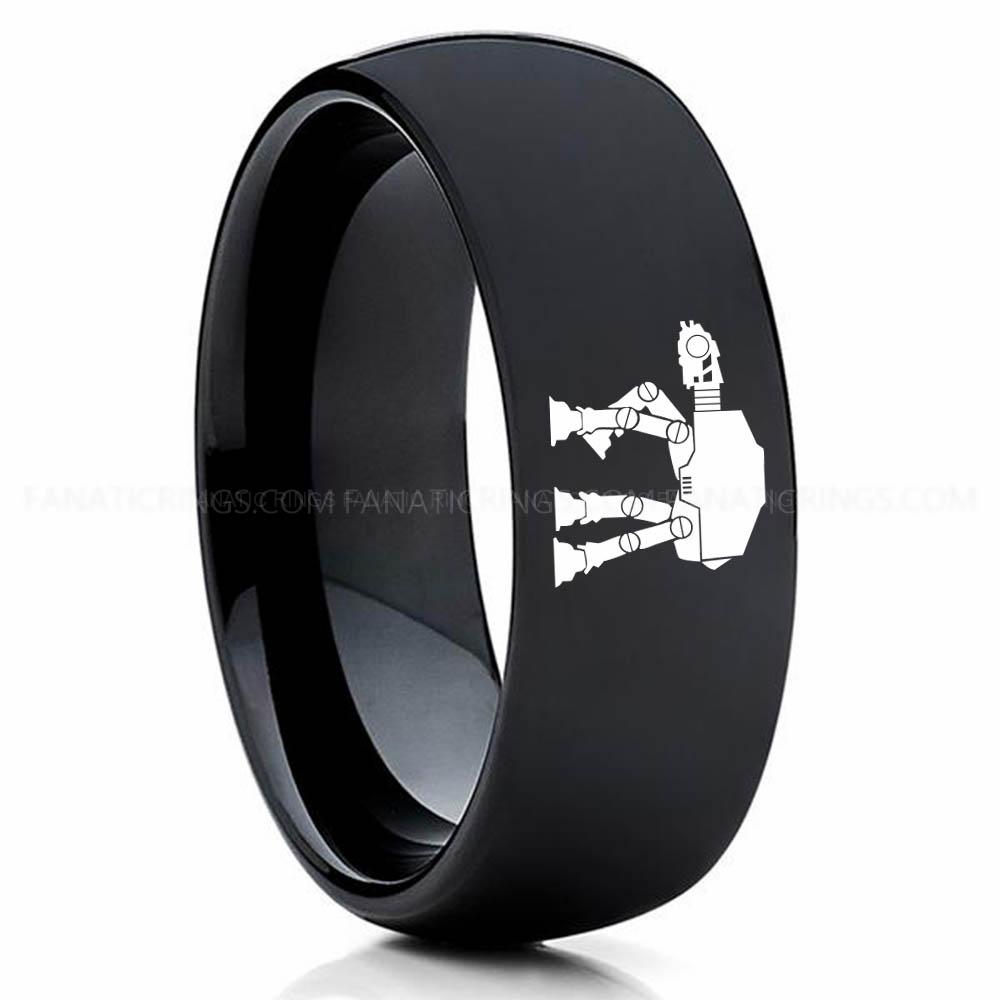 Star Wars 4 Black 3 AT-AT Walker Ring, Star Wars Ring, Star Wars Wedding Band, Star Wars Wedding Ring - Image 1