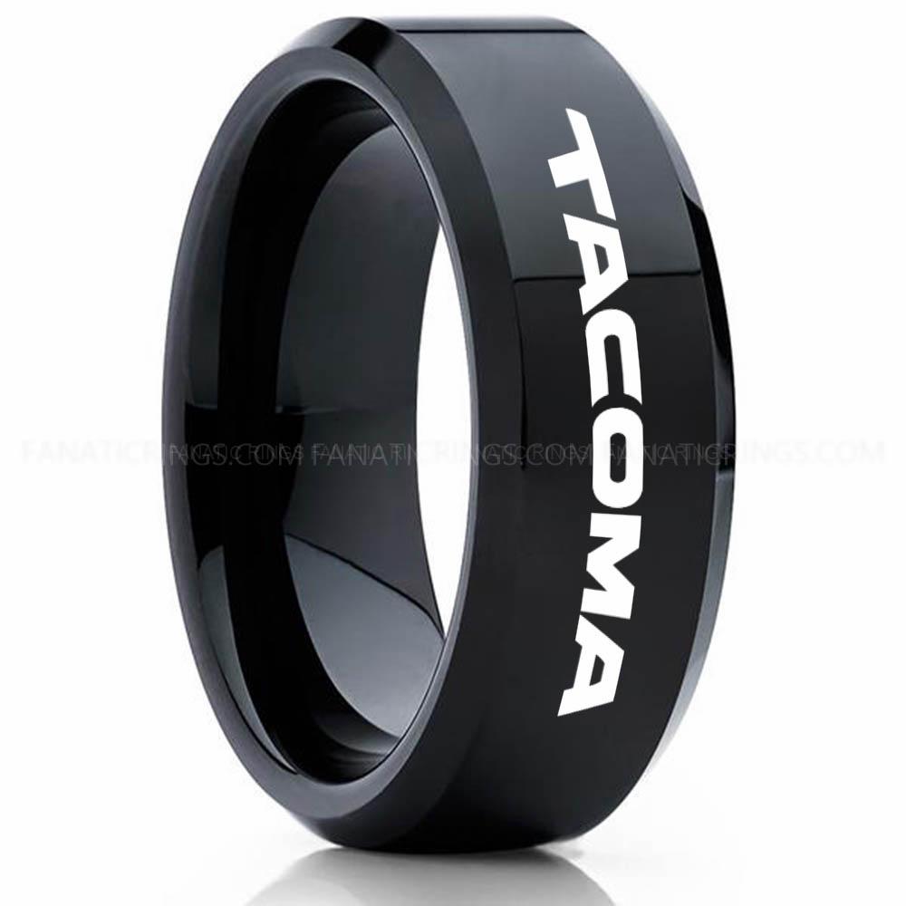 Tacoma Black 2 Tacoma Ring, Toyota Tacoma Ring, Toyota Ring, Pickup Truck Ring, Tacoma Wedding Band, Toyota Wedding Ring - Image 1