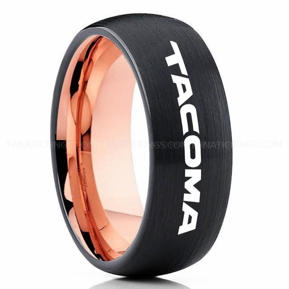 Tacoma Black Pink 2 Tacoma Ring, Toyota Tacoma Ring, Toyota Ring, Pickup Truck Ring, Tacoma Wedding Band, Toyota Wedding Ring - Image 1