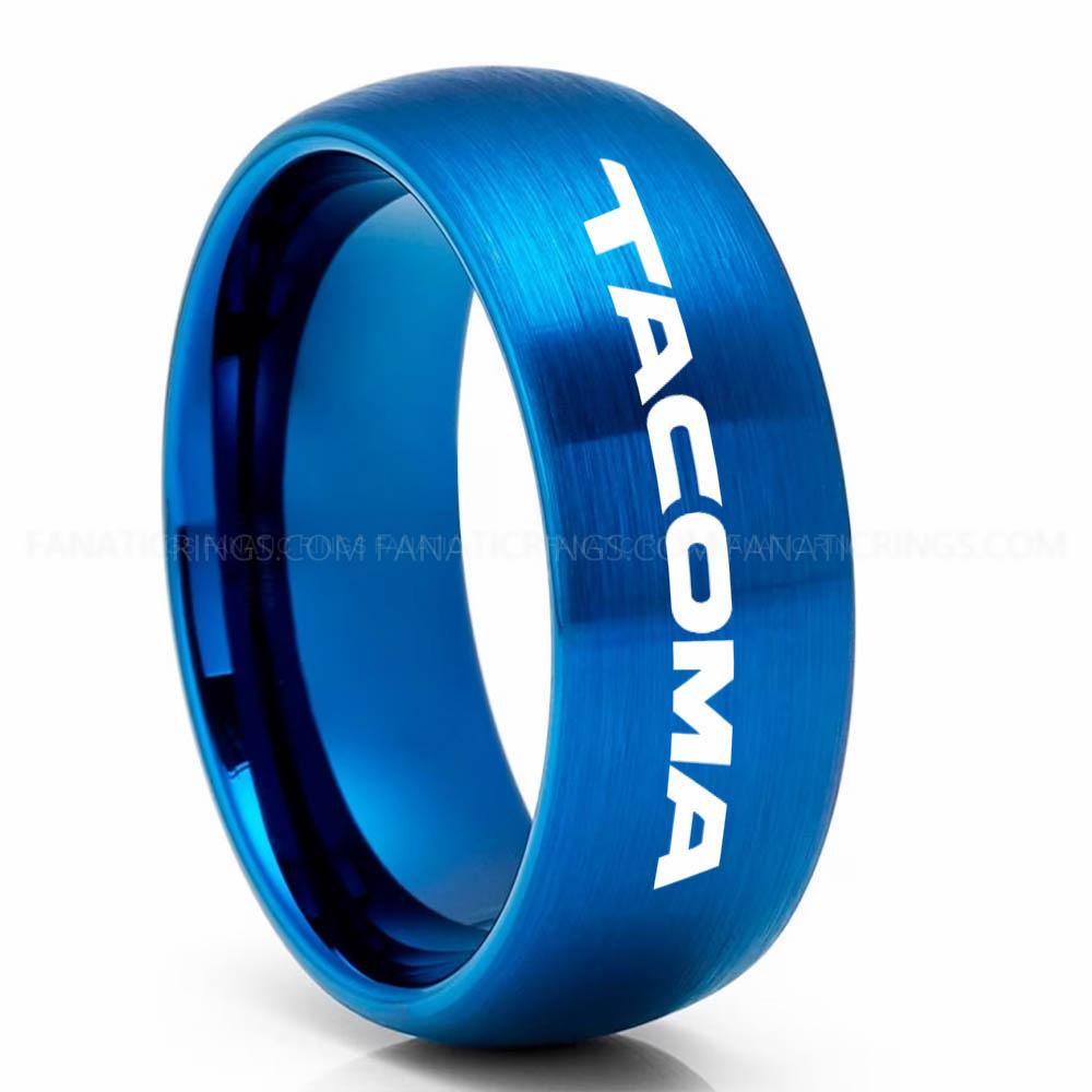 Tacoma Blue Tacoma Ring, Toyota Tacoma Ring, Toyota Ring, Pickup Truck Ring, Tacoma Wedding Band, Toyota Wedding Ring - Image 1