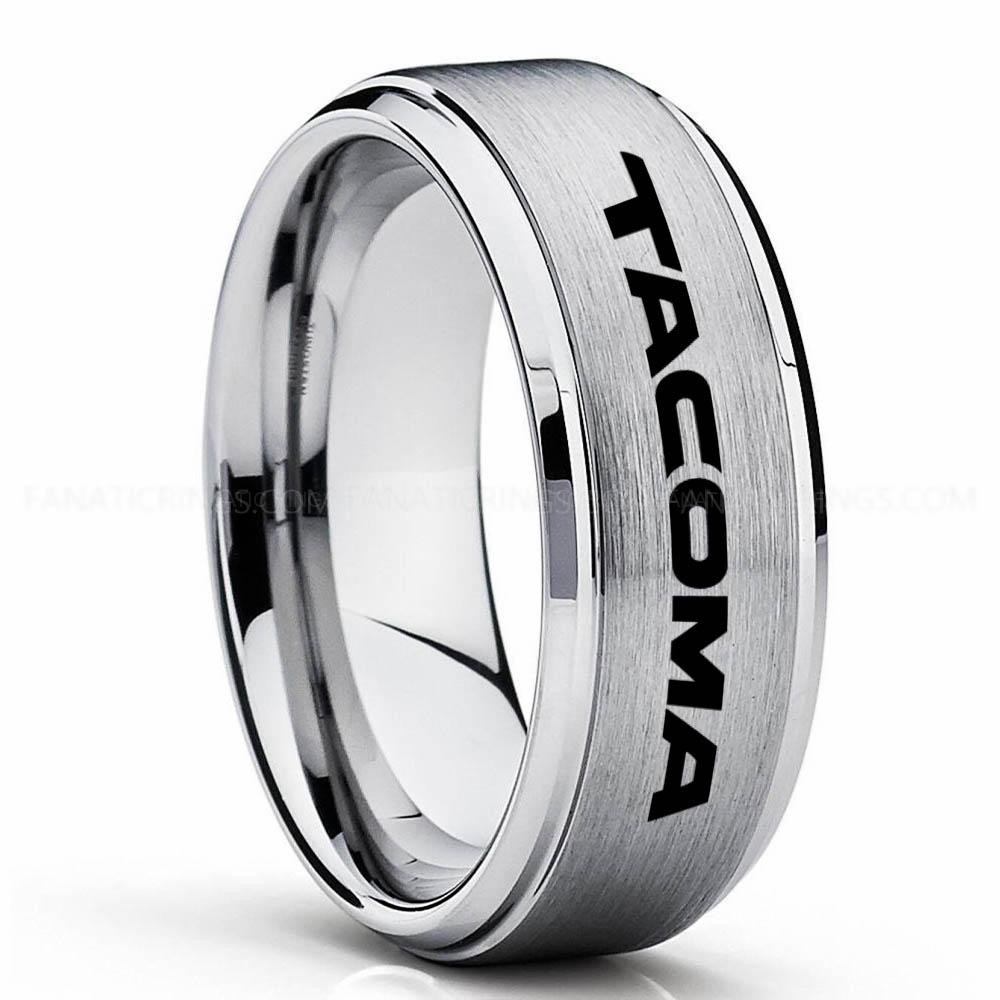 Tacoma Silver 2 Tacoma Ring, Toyota Tacoma Ring, Toyota Ring, Pickup Truck Ring, Tacoma Wedding Band, Toyota Wedding Ring - Image 1