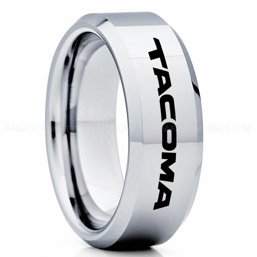 Tacoma Silver 3 Tacoma Ring, Toyota Tacoma Ring, Toyota Ring, Pickup Truck Ring, Tacoma Wedding Band, Toyota Wedding Ring - Image 1
