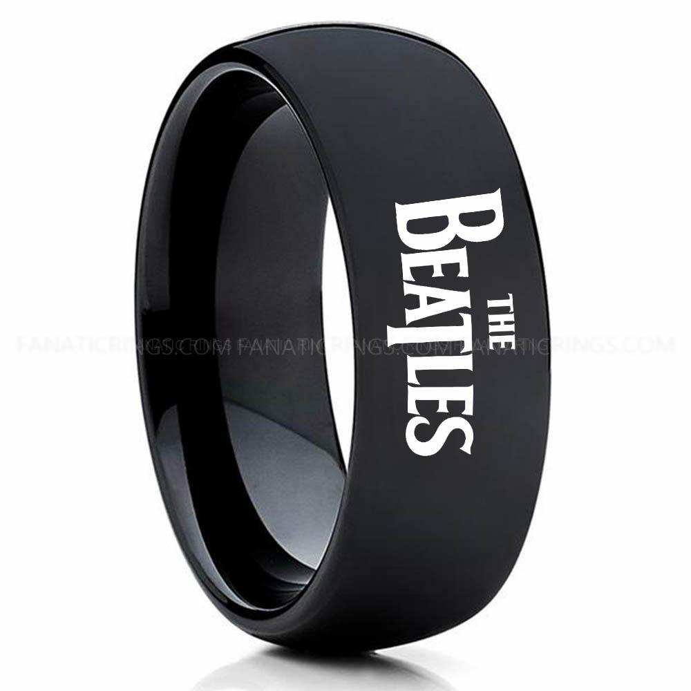 The Beatles Black 3 Beatles Ring, Beatles Wedding Band, Beatles Wedding Ring, Beatles Jewelry - Image 1