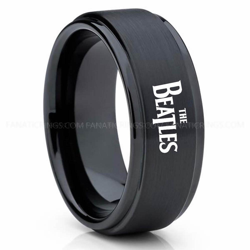 The Beatles Black Beatles Ring, Beatles Wedding Band, Beatles Wedding Ring, Beatles Jewelry - Image 1