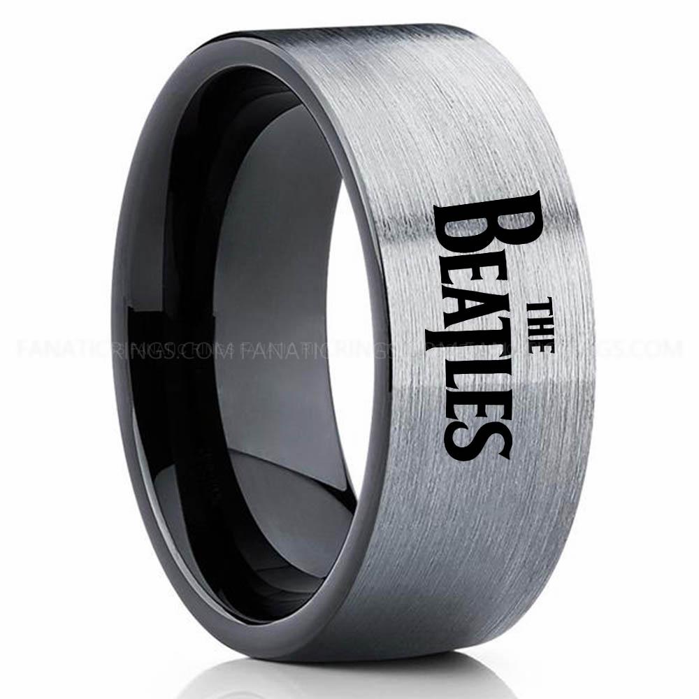 The Beatles Silver 2 Beatles Ring, Beatles Wedding Band, Beatles Wedding Ring, Beatles Jewelry - Image 1