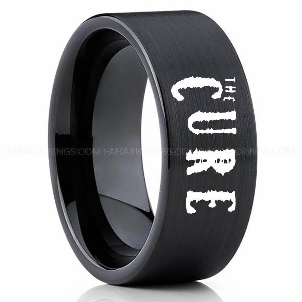 The Cure Black 2 The Cure Ring, The Cure Wedding Band, The Cure Wedding Ring, The Cure Jewelry - Image 1