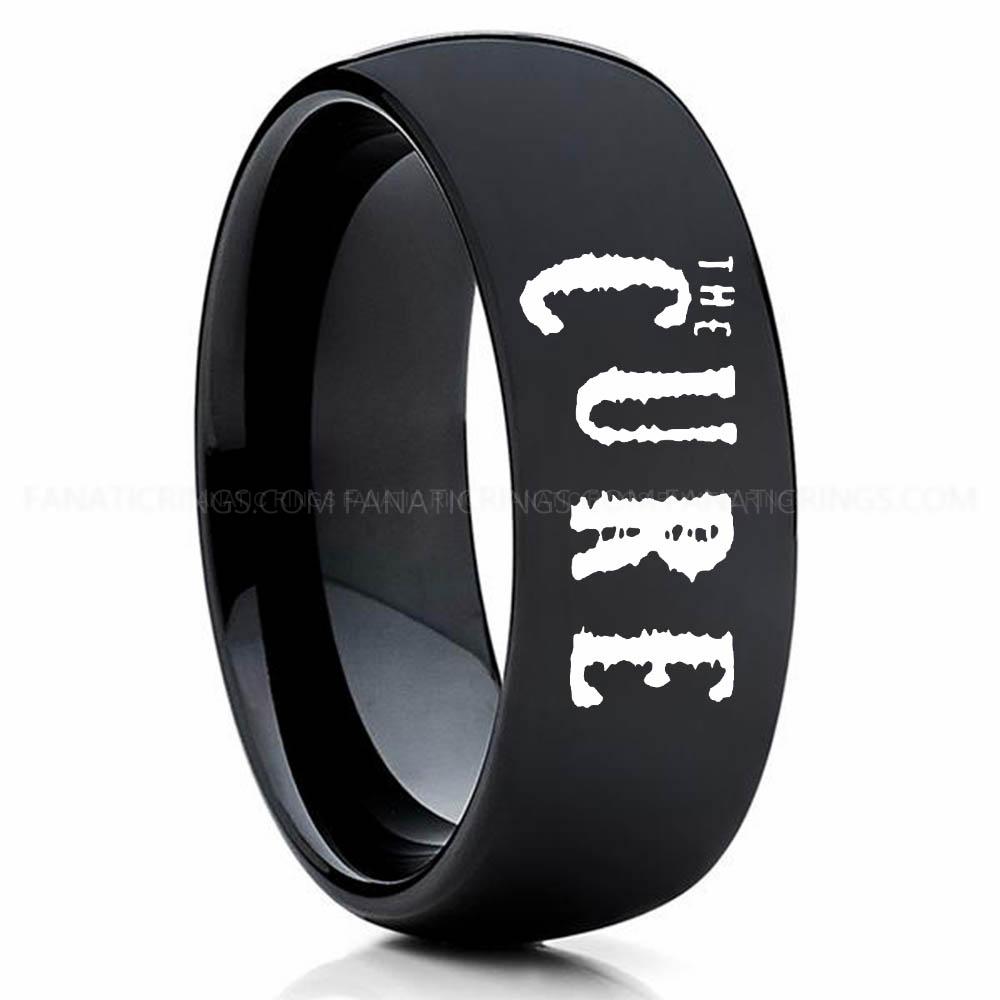 The Cure Black 3 The Cure Ring, The Cure Wedding Band, The Cure Wedding Ring, The Cure Jewelry - Image 1