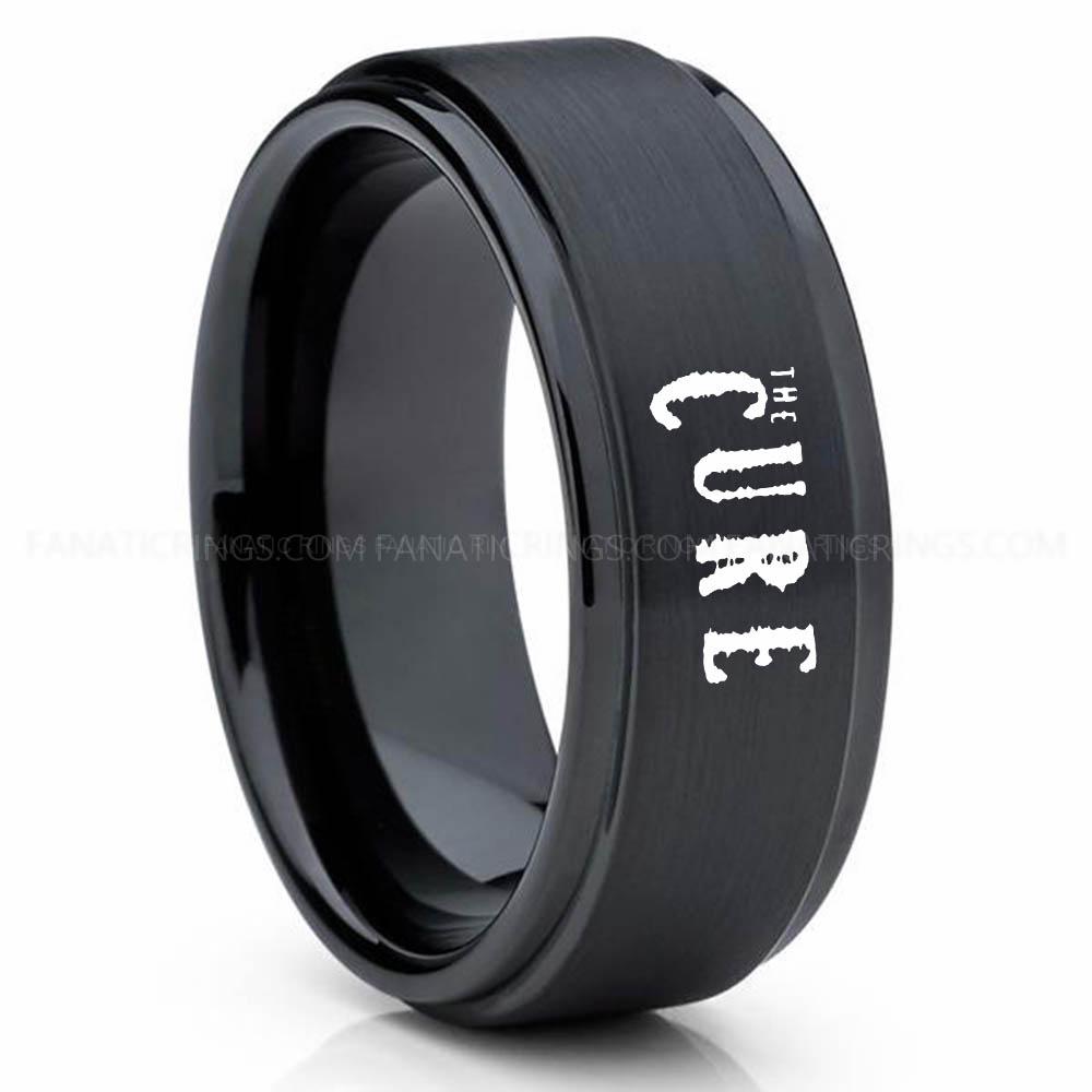 The Cure Black The Cure Ring, The Cure Wedding Band, The Cure Wedding Ring, The Cure Jewelry - Image 1