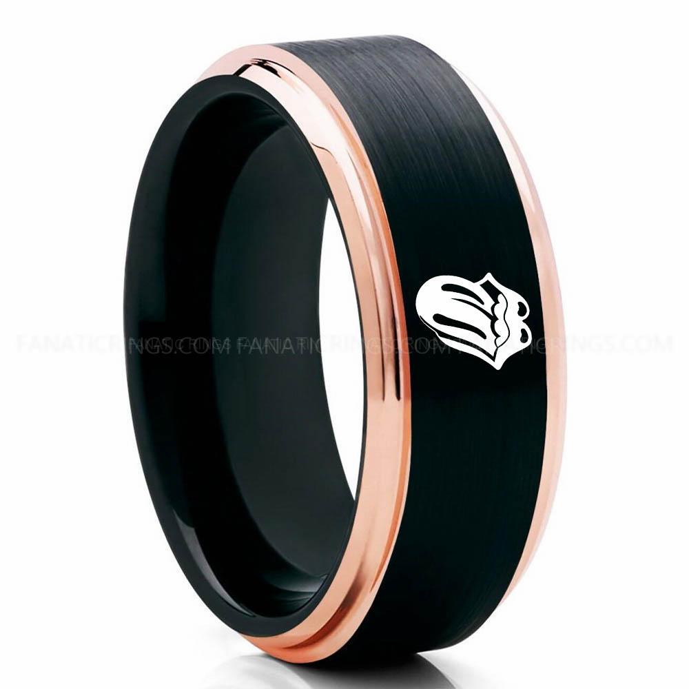 Tounge Black Pink 2 Rolling Stones Ring, Rolling Stones Wedding Band, Rolling Stones Wedding Ring, Rock and Roll Jewelry - Image 1