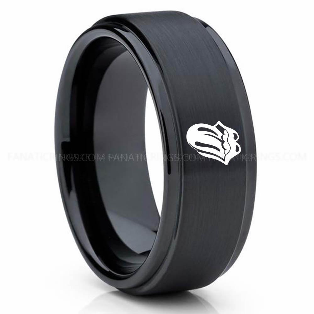 Tounge Black Rolling Stones Ring, Rolling Stones Wedding Band, Rolling Stones Wedding Ring, Rock and Roll Jewelry - Image 1