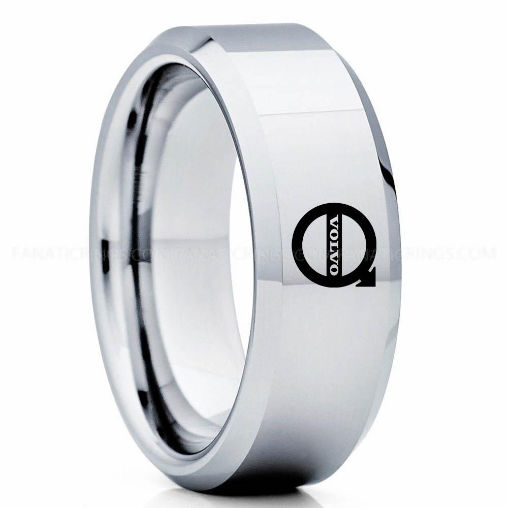 Volvo Silver Volvo Trucks Ring, Volvo Ring, Trucker Ring, Volvo Wedding Band, Volvo Wedding Ring - Image 1
