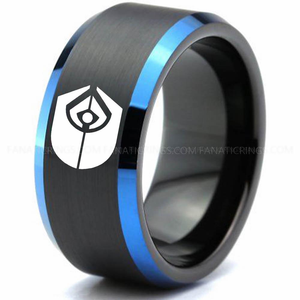1 Klingon Black Blue 5 Ferengi Alliance Ring, Star Trek Ring, Star Trek Wedding Ring, Star Trek Wedding Band, Ferengi Wedding Ring, Star Trek Jewelry - Image 1