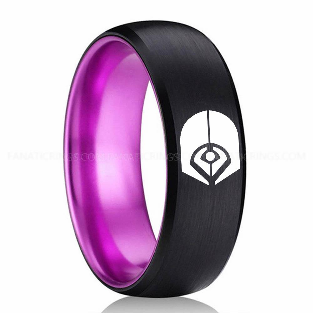 1 Klingon Black Purple Ferengi Alliance Ring, Star Trek Ring, Star Trek Wedding Ring, Star Trek Wedding Band, Ferengi Wedding Ring, Star Trek Jewelry - Image 1