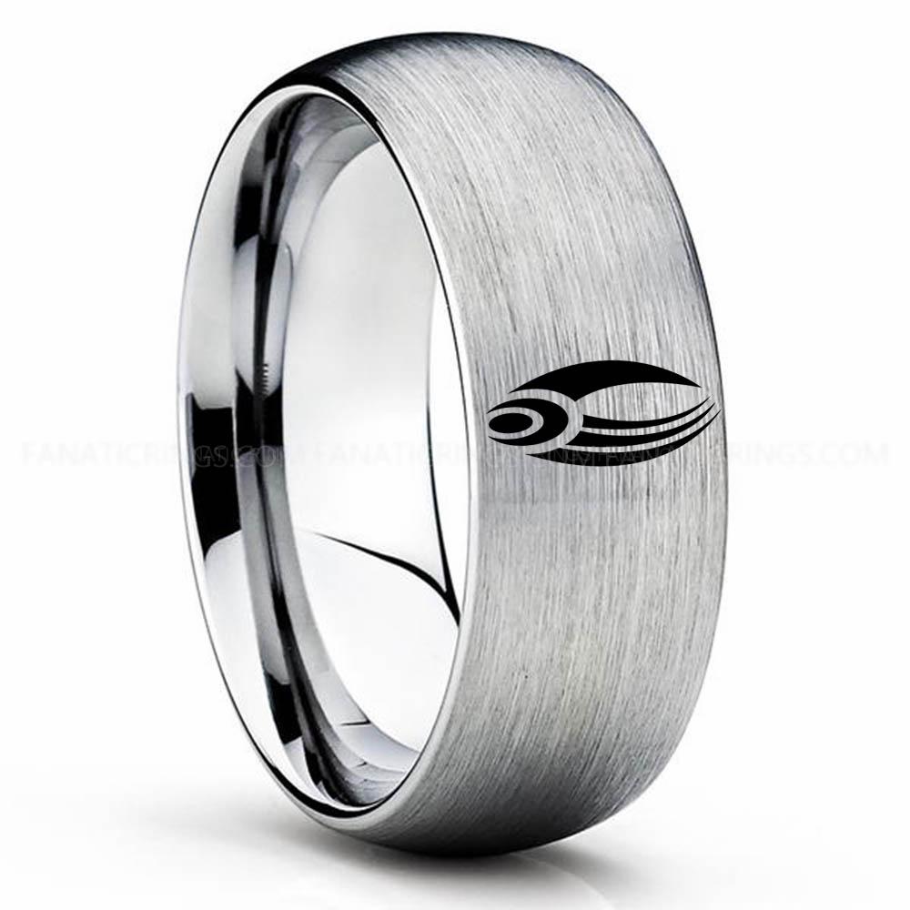 3 Klingon Silver Borg Ring, Star Trek Ring, Star Trek Wedding Ring, Star Trek Wedding Band, Borg Wedding Ring, Star Trek Jewelry - Image 1