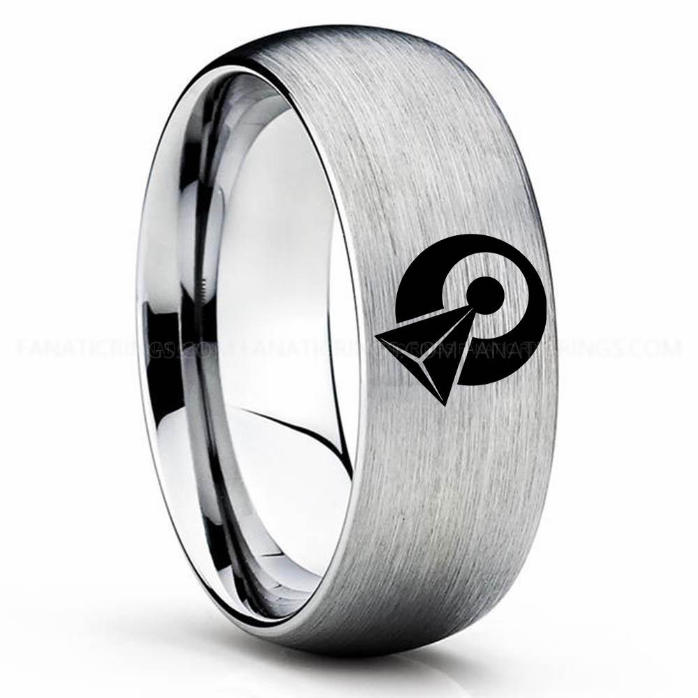 4 Klingon Silver Vulcan IDIC Ring, Star Trek Ring, Star Trek Wedding Ring, Star Trek Wedding Band, Vulcan IDIC Wedding Ring, Star Trek Jewelry - Image 1