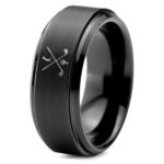 Golf Ring, Golf Ball Tee Club Ring, Golf Wedding Ring, Golf Wedding Band, Golf Jewelry