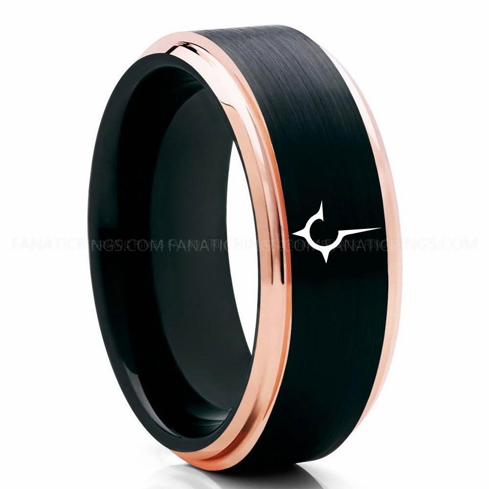 Black Pink House Harkonnen Ring, Dune Ring, Dune Wedding Band, Dune Wedding Ring, House Harkonnen Wedding Band - Image 1