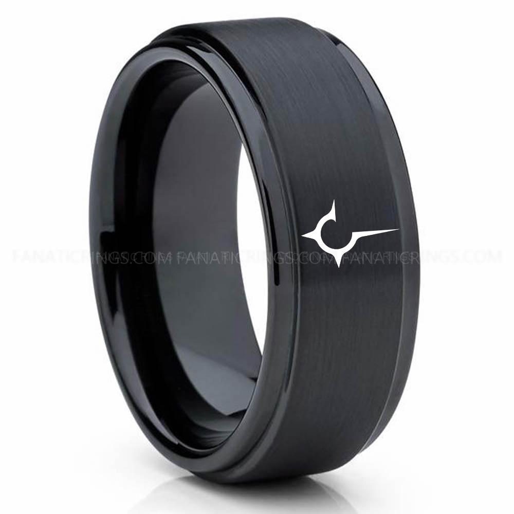 Black House Harkonnen Ring, Dune Ring, Dune Wedding Band, Dune Wedding Ring, House Harkonnen Wedding Band - Image 1