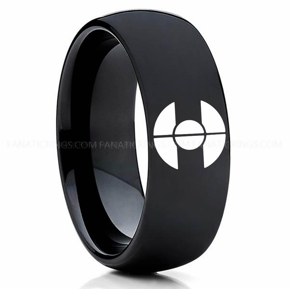 Dune 2 Black 3 Fremen Ring, Fremen Wedding Ring, Fremen Wedding Band, Dune Wedding Ring, Dune Jewelry - Image 1