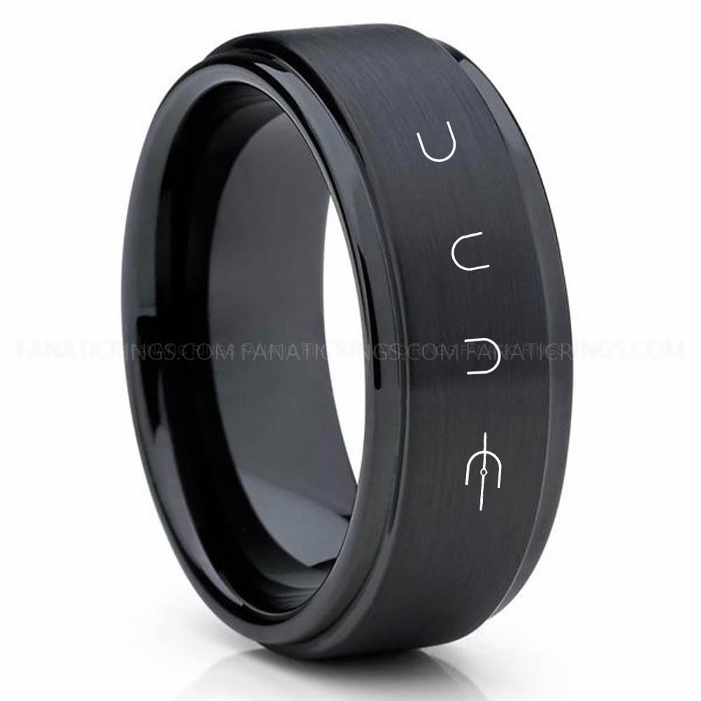 Dune Black Dune Ring, Dune Wedding Band, Dune Wedding Ring, Dune Jewelry - Image 1